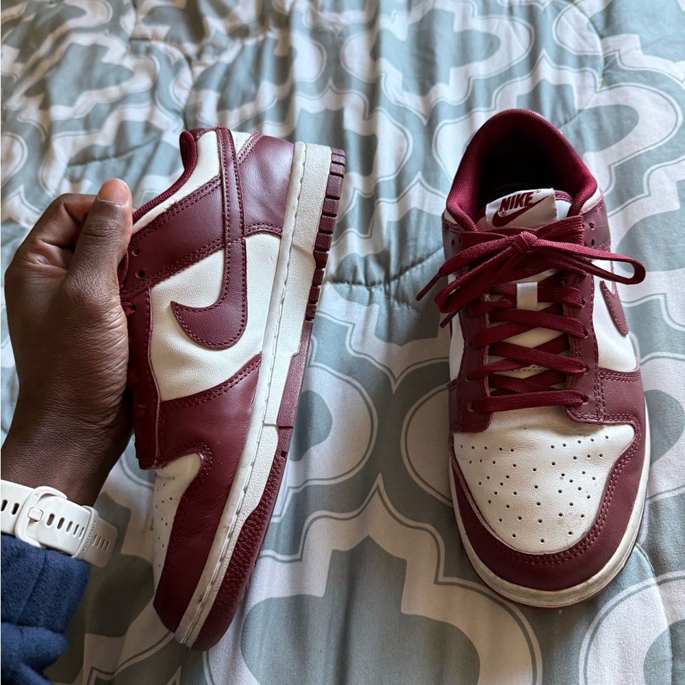 Nike Burgundy and Cream Sneakers